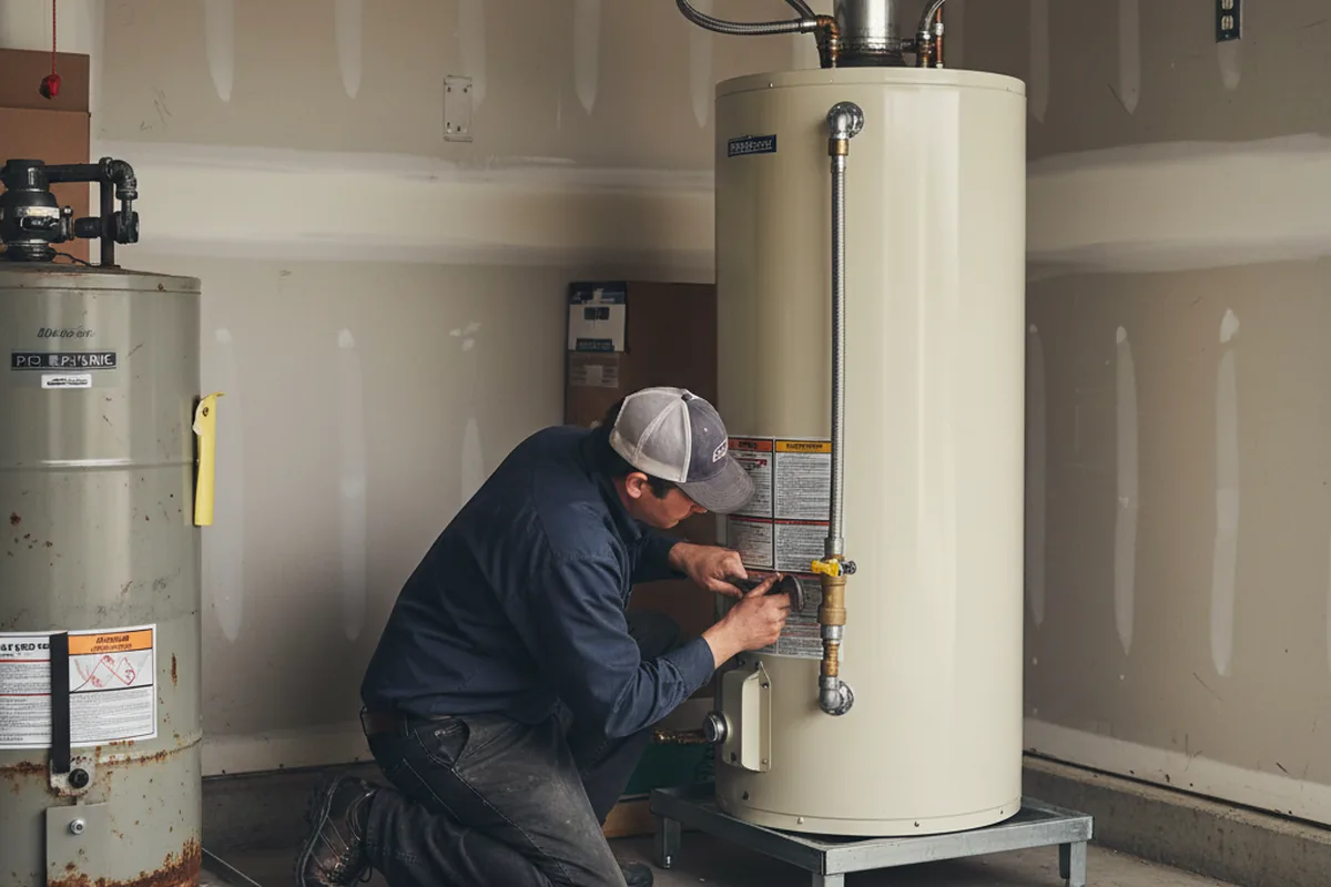 Water heater and shutoff valve replacement in Witter Springs
